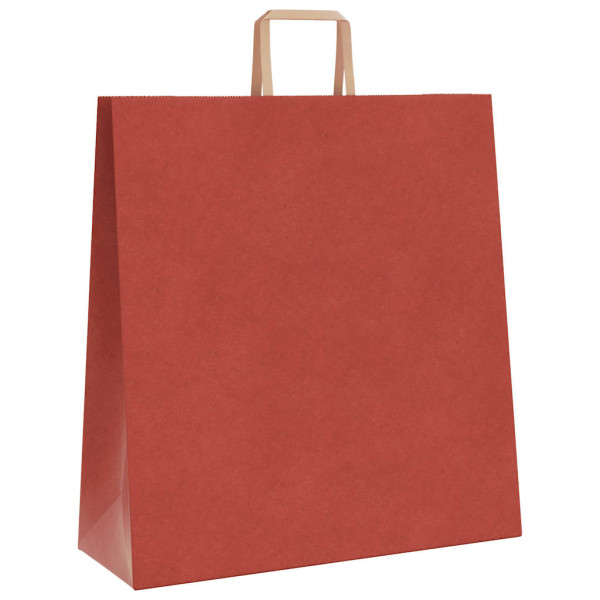Bolsas de papel kraft con asas 250 uds rojo 45x17x48 cm M 5