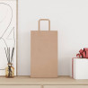 Bolsas de papel kraft con asas 250 uds marrón 21x11x36 cm 2