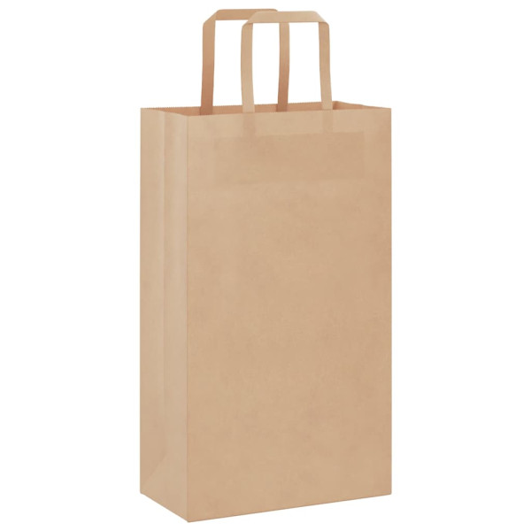 Bolsas de papel kraft con asas 250 uds marrón 21x11x36 cm M 3