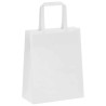 Sacos de papel 50 unid com alças branco 18x8x22 cm 4