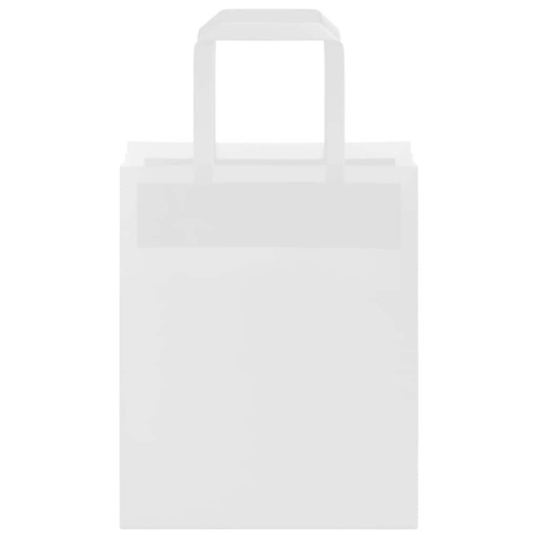 Bolsas de papel kraft con asas 50 uds blanca 18x8x22 cm M 5