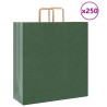 Bolsas de papel kraft con asas 250 uds verde 45x17x48 cm 1