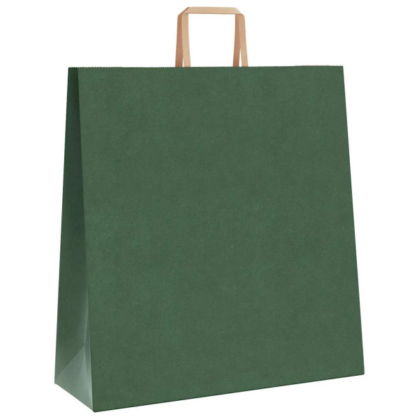 Bolsas de papel kraft con asas 250 uds verde 45x17x48 cm M 4