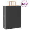 Bolsas de papel kraft con asas 250 uds negra 32x12x42 cm 1