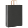 Bolsas de papel kraft con asas 250 uds negra 32x12x42 cm 3