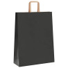 Bolsas de papel kraft con asas 250 uds negra 32x12x42 cm 4