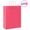 Bolsas de papel kraft con asas 250 uds rosa 32x12x42 cm 1