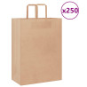 Bolsas de papel kraft con asas 250 uds marrón 32x17x44 cm 1
