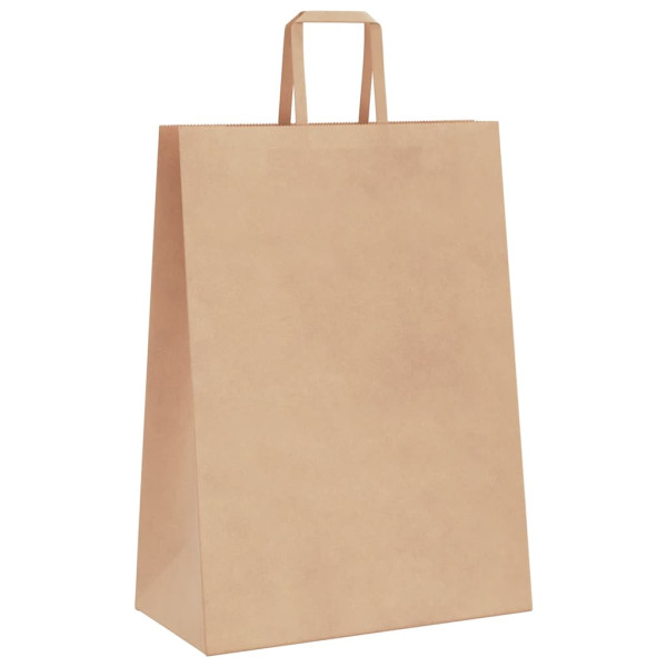 Bolsas de papel kraft con asas 250 uds marrón 32x17x44 cm M 4