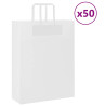 Sacos de papel 50 unid com alças branco 32x12x42 cm 1