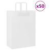 Sacos de papel 50 unid com alças branco 32x17x44 cm 1