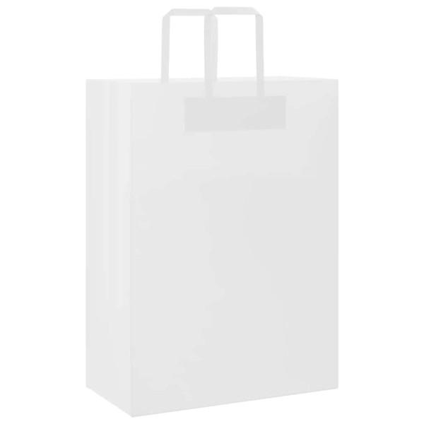 Bolsas de papel kraft con asas 50 uds blanca 32x17x44 cm M 3