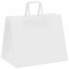 Bolsas de papel kraft con asas 250 uds blanca 32x22x24 cm 4