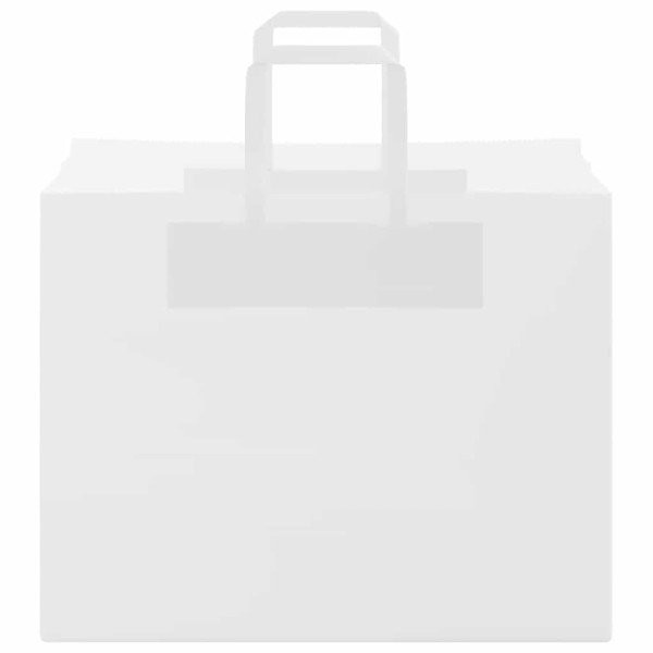 Sacos de papel 250 unid com alças branco 32x22x24 cm M 5