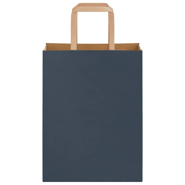 Bolsas de papel kraft con asas 250 uds azul 21x11x28 cm M 5