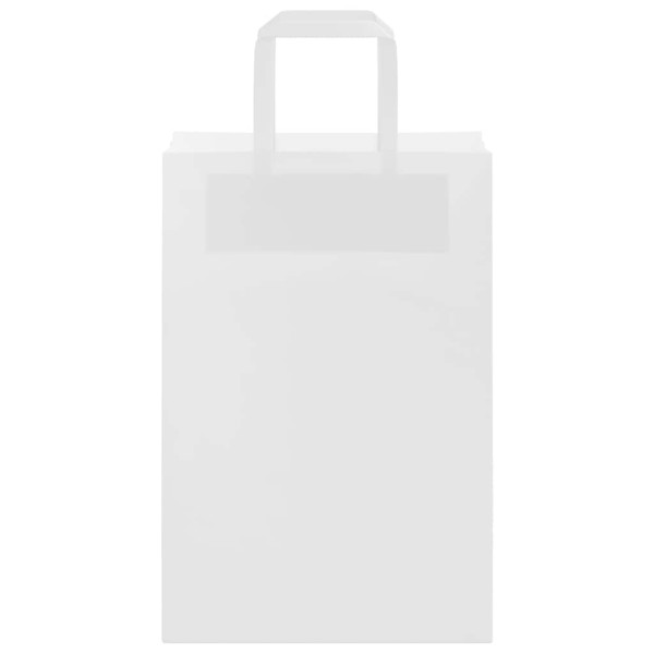 Bolsas de papel kraft con asas 50 uds blanca 21x11x31 cm M 5