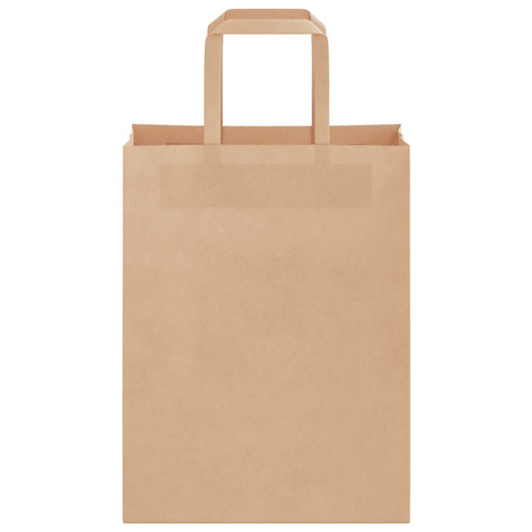 Bolsas de papel kraft con asas 250 uds marrón 21x11x28 cm M 5