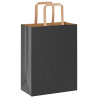 Bolsas de papel kraft con asas 50 uds negra 21x11x28 cm 3