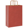 Bolsas de papel kraft con asas 250 uds rojo 26x12x35 cm 3
