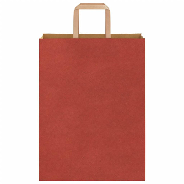 Bolsas de papel kraft con asas 250 uds rojo 26x12x35 cm M 4