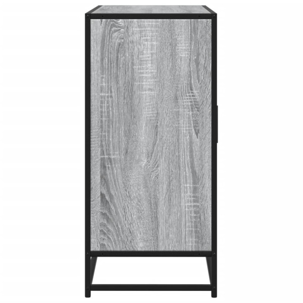 Aparador de madera de ingeniería gris Sonoma 92x35x76 cm M 5