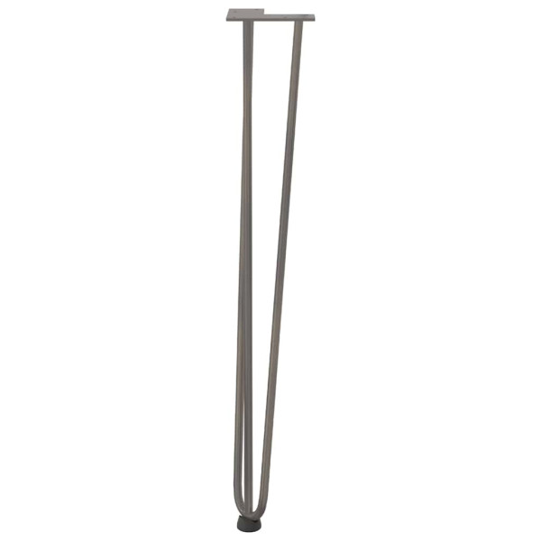Pernas de grampo para mesas de console para mesa de console 4 peças Aço natural 72 cm Aço sólido M 5