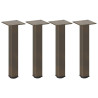 Patas para mesa de centro 4 uds acero acero natural 30-32 cm 2