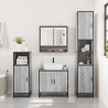Set de muebles de baño 2 pzas madera contrachapada gris sonoma 4