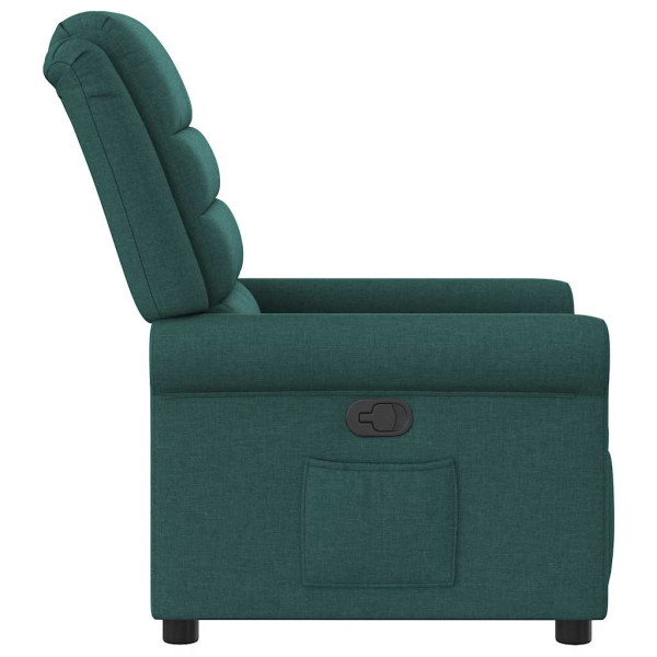 Sillón reclinable de tela verde oscuro M 4