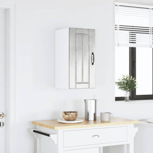 Armario de pared cocina Lucca madera contrachapada gris cemento H