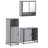 Set de muebles de baño 3 pzas madera contrachapada gris sonoma 2