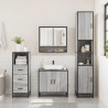 Set de muebles de baño 3 pzas madera contrachapada gris sonoma 3