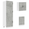 Mueble cocina Kalmar gris hormigón 8 pzas madera contrachapada 5