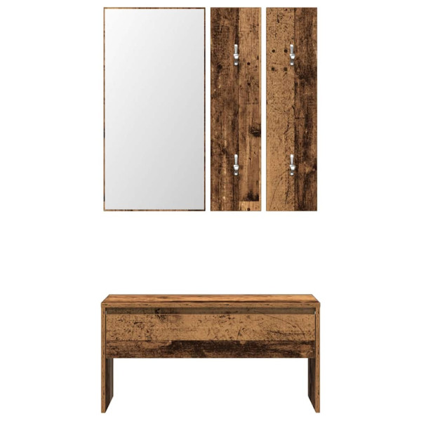 Juego de muebles de recibidor madera ingeniería madera antigua M 4