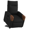 Sillón eléctrico reclinable elevable de tela negro 3