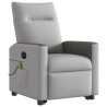 Sillón de masaje eléctrico reclinable elevable tela gris nube 4