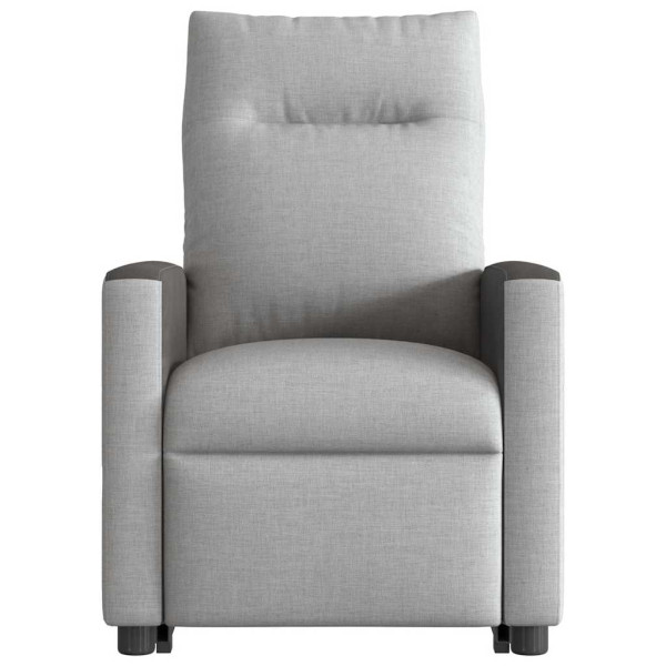 Sillón de masaje eléctrico reclinable elevable tela gris nube M 5