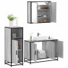 Set de muebles de baño 3 pzas madera contrachapada gris sonoma 1
