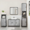Set de muebles de baño 3 pzas madera contrachapada gris sonoma 3