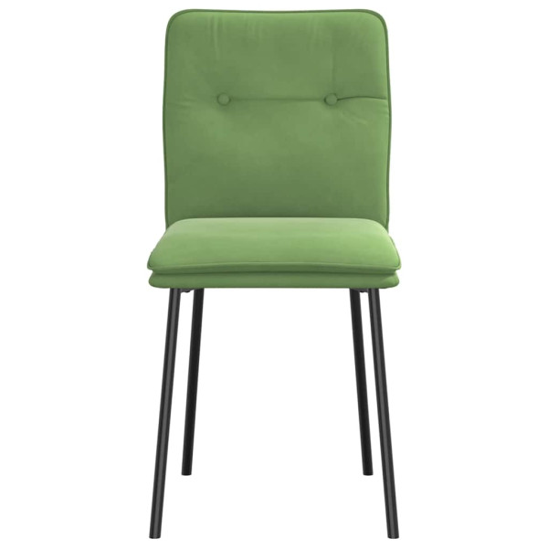 Sillas de comedor 2 unidades terciopelo verde claro M 4