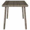 Mesa de centro de jardim retangular 80x40x37cm vime PE cinzento 5