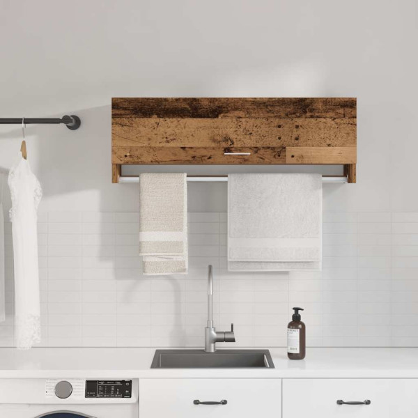 Armario de madera contrachapada envejecida 100x32.5x35 cm M 3