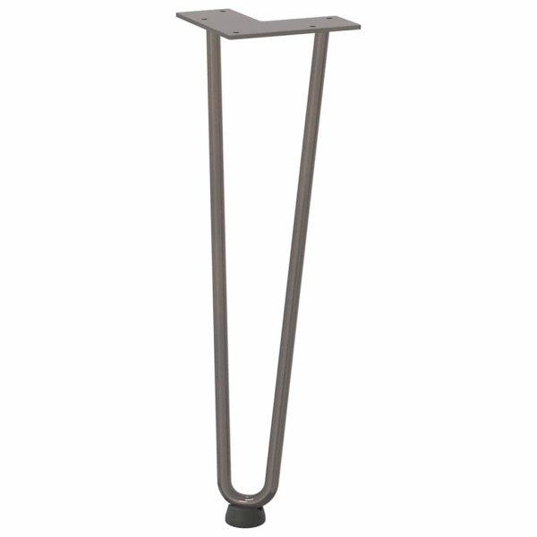 Pernas de grampo para mesa de centro 4 peças Aço natural 42 cm Aço maciço M 4