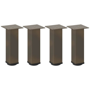 Pés para mesa de centro 4 peças aço natural 30-32 cm aço H