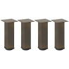 Pés para mesa de centro 4 peças aço natural 30-32 cm aço 2