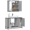 Set de muebles de baño 2 pzas madera contrachapada gris sonoma 1