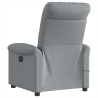 Sillón reclinable de masaje de tela gris claro 5