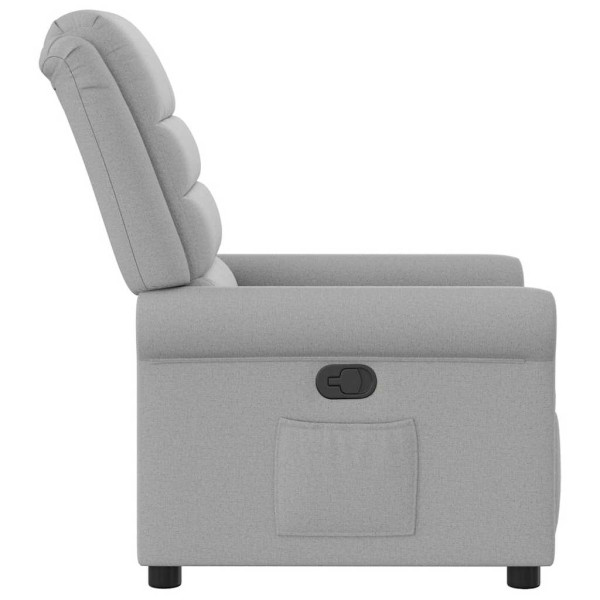 Sillón reclinable de tela gris nube M 4