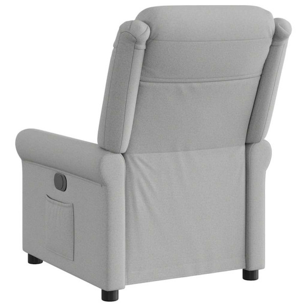 Sillón reclinable de tela gris nube M 5
