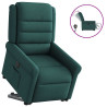 Sillón eléctrico reclinable elevable de tela verde oscuro 1